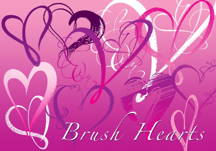 brush hearts